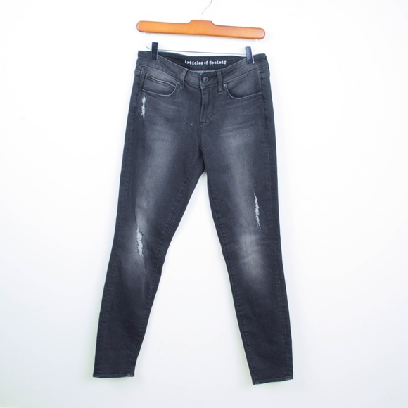 Articles of Society Black Skinny Jeans Distressed - Picture 1 of 4